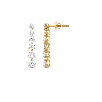 Round Cut Dangle Gorgeous Earrings