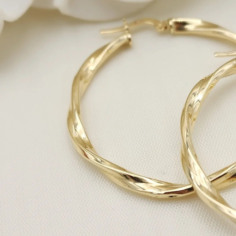 Stunning Twisted Hoops Earrings