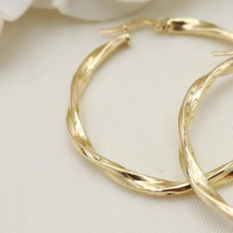Stunning Twisted Hoops Earrings