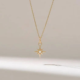 Unique Star Sterling Silver Necklace Promise Gift