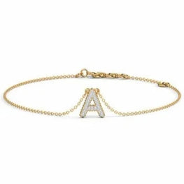 Initial Letter "A" Charm Stunning Bracelet