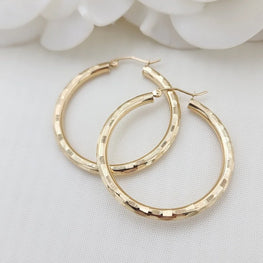 Square Shiny Hoops Earring
