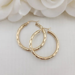 Square Shiny Hoops Earring