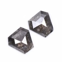 Coffin Shape Salt & Pepper Natural Diamond