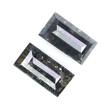 Baguette Shape Salt & Pepper Pair Diamond