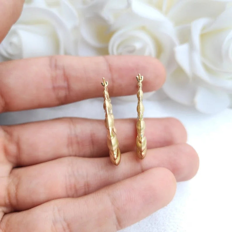 Croissant Shrimp Hoop Earring