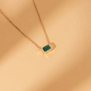 1.05 Ct Genuine Green Diamond Necklace Classic Minimalist Pendant Elegant Fine Jewelry for Women