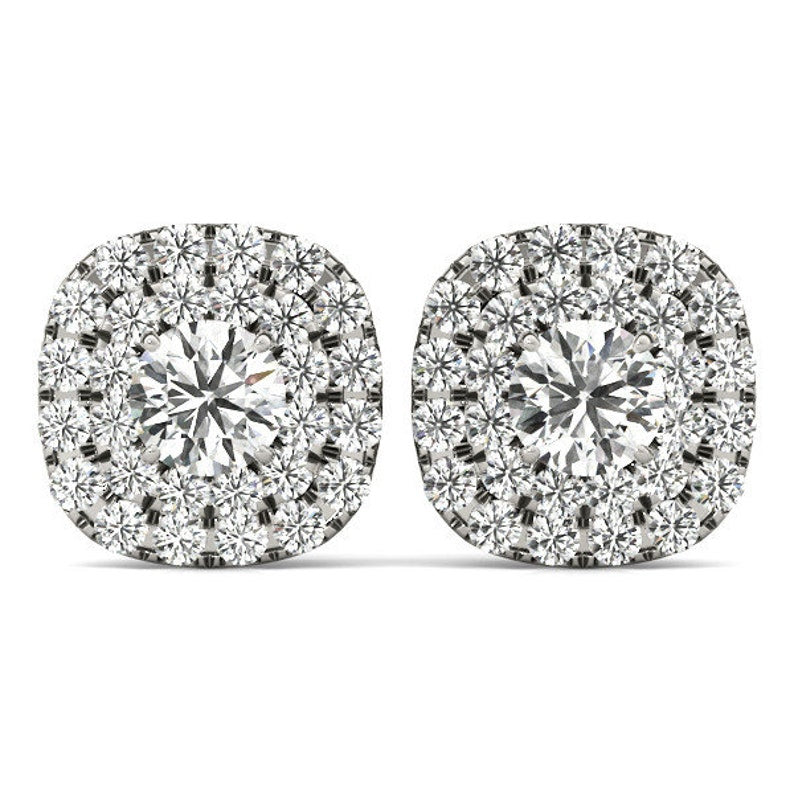 Round Cut Stud Dainty Earring Simulated DIamond Silver Anniversary Gift Earring - Jay Amar Gems