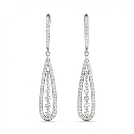 Teardrop Dangle Earring 925 Sterling Silver Wedding Elegant Earring For Bridal - Jay Amar Gems