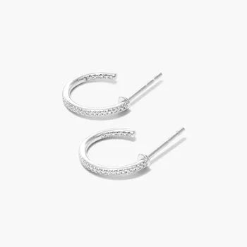 14k White Gold Plated Hoops Earring Classic Personalized Gift Earring For Her