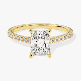 Radiant Cut Delicated Silver Ring