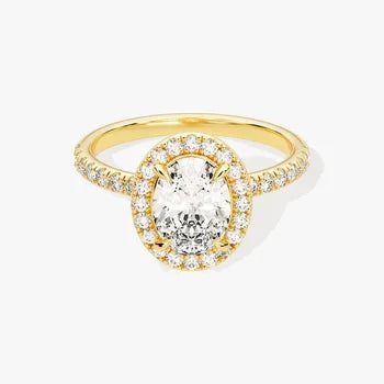 Oval Cut Halo Style Ring