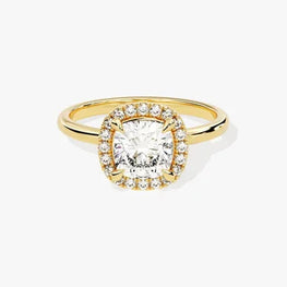 Cushion Halo Delicated Engagement Ring