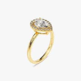 Pear Cut Halo Style Proposal Ring