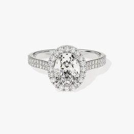Moissanite Oval Cut Engagement Ring