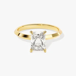 Radiant Cut Solitaire Dainty Ring