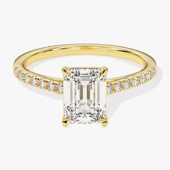 Emerald Cut Classic Wedding Ring