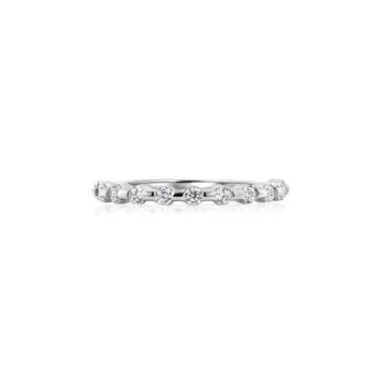 Brilliant Cut Half-Enternity Band - Wedding Rings - Engagement Ring - Anniversary Ring - Floating Bubble Prong - Promise Ring