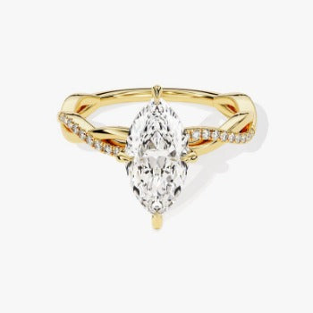 Marquise Cut Twisted Stunning Ring