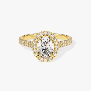Moissanite Oval Cut Engagement Ring