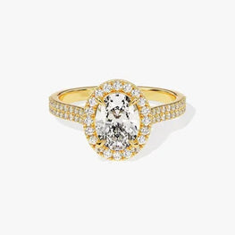 Moissanite Oval Cut Engagement Ring
