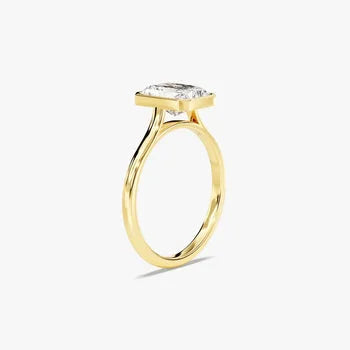 Radiant Bezel Set Stunning Ring