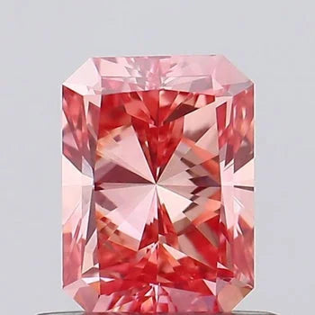 0.50 Carat Pink Color Radiant Cut Lab Grown Diamond For Wedding Ring
