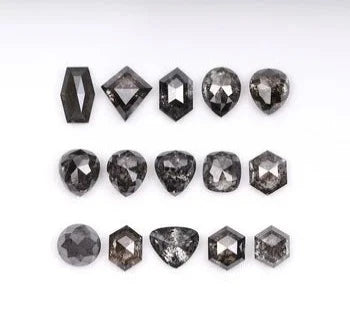 Natural Salt & Pepper Mix Shape Diamond