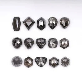 Natural Salt & Pepper Mix Shape Diamond