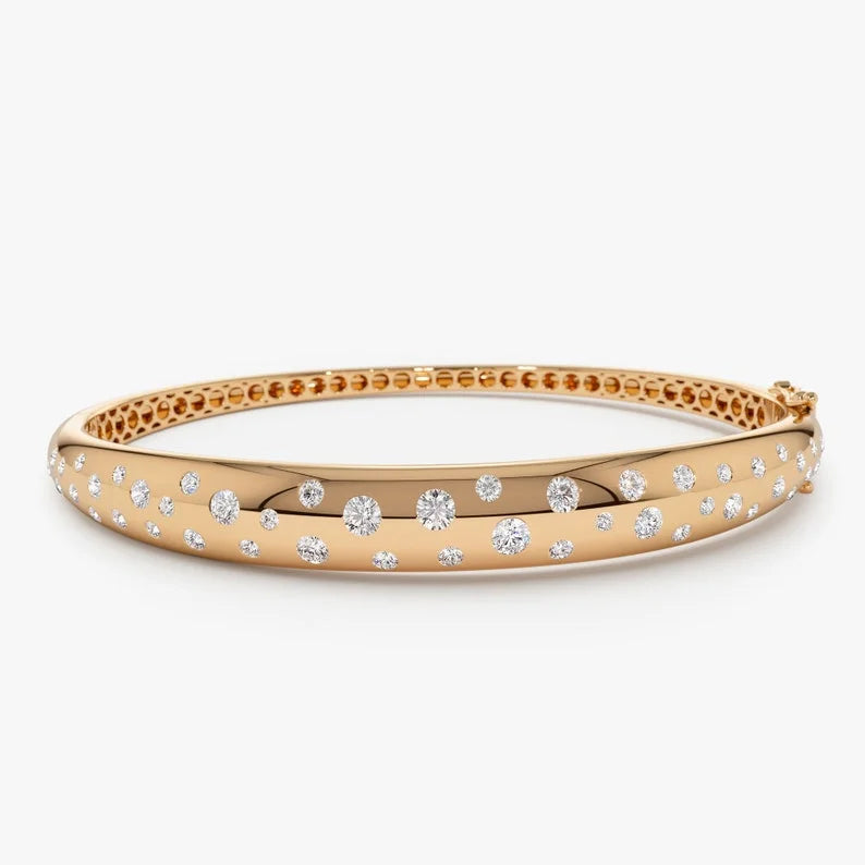 Round Cut Stackable Bracelet