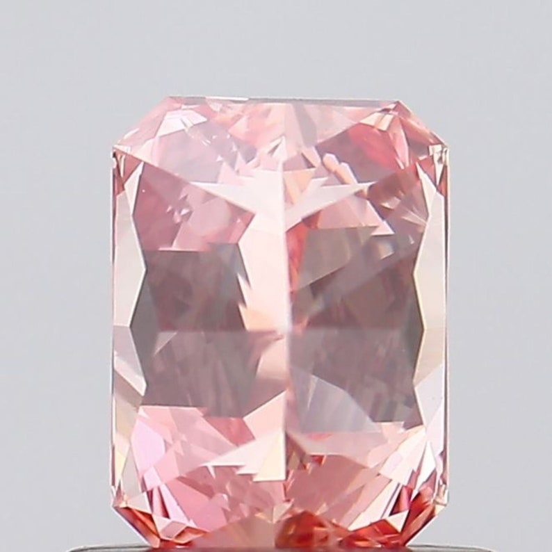 0.95 ct Radiant Cut Lab-grown Diamond | Fancy Vivid Pink Color | VS2 Clarity Diamond l Loose Diamond For Jewelry - Jay Amar Gems
