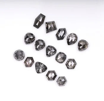 Natural Salt & Pepper Mix Shape Diamond