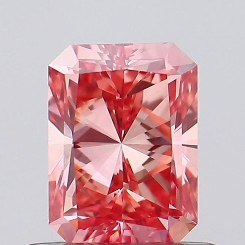 0.95 ct Radiant Cut Lab-grown Diamond | Fancy Vivid Pink Color | VS2 Clarity Diamond l Loose Diamond For Jewelry - Jay Amar Gems