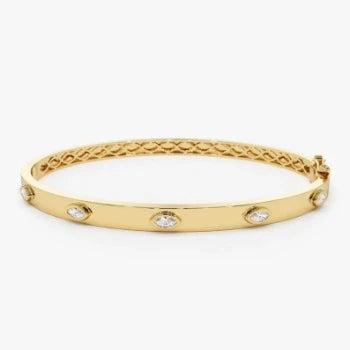 Marquise Cut Bangle Bracelet