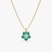 0.60 Ct genuine green gemstone pendant necklace with vibrant color and elegant design, ideal for fine jewelry and stylish everyday wear