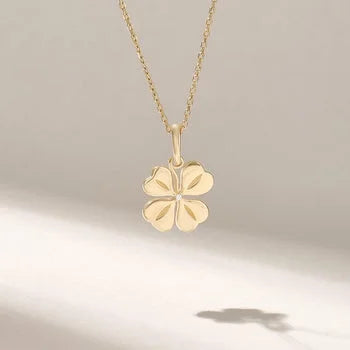 Clover Leaf Charm Sterling Silver Necklace