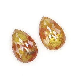 Yellow Pear Cut Salt & Pepper Natural Diamond