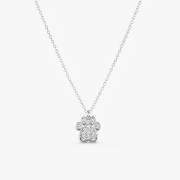 Dainty Paw Charm Stunning Silver Necklace