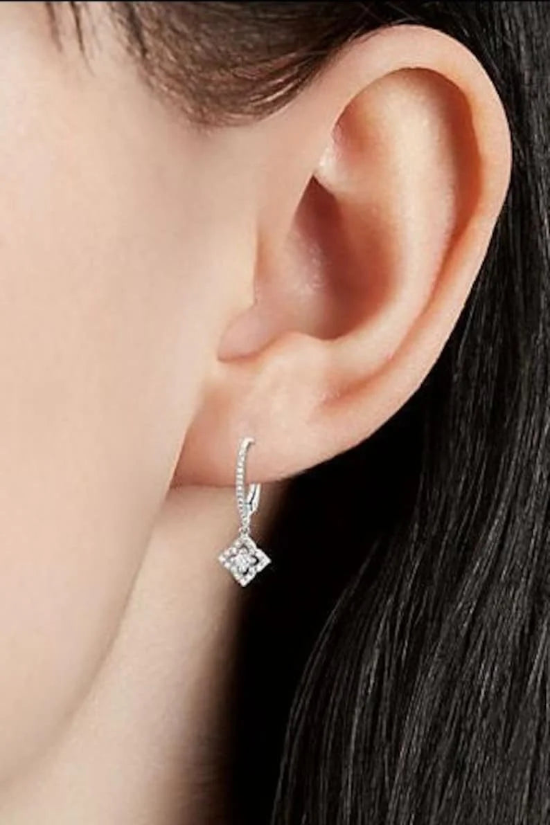 Stunning 925 Sterling Silver Dangle Earrings