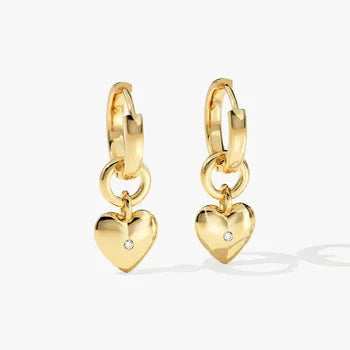 925 Sterling Silver Heart Drop Earring Delicated Dangle Earring For Promise Gift