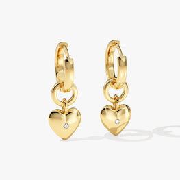 925 Sterling Silver Heart Drop Earring Delicated Dangle Earring For Promise Gift - Jay Amar Gems