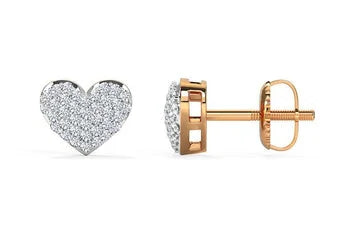 Heart Shape Stunning Stud Earrings