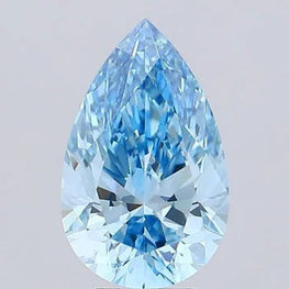 2.00 CT Pear Cut Loose Lab Grown Diamond | Fancy Vivid Blue Color Lab Created Diamond | VS1 Clarity CVD Diamond lDiamond For Engagement Ring