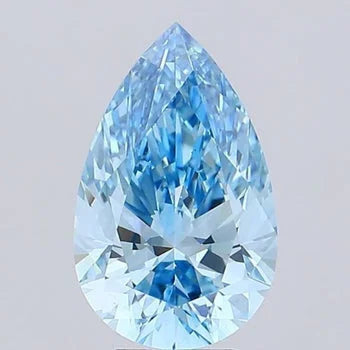 Pear Shape Loose Lab Grown Vivid Blue Diamond