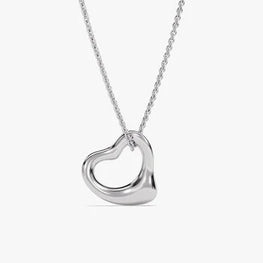 Open Heart Dainty 925 Sterling Silver Necklace