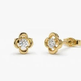 Clover Floral Delicated Anniversary Gift Earrings