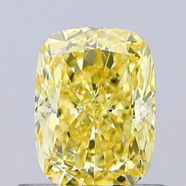 Cushion Cut Intense Yellow Lab Grown Diamond