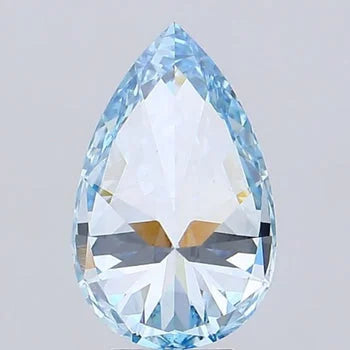 Pear Shape Loose Lab Grown Vivid Blue Diamond