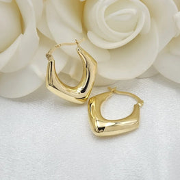 Triangular Chunky Hoop Earrings