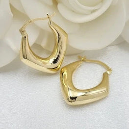 Triangular Chunky Hoop Earrings